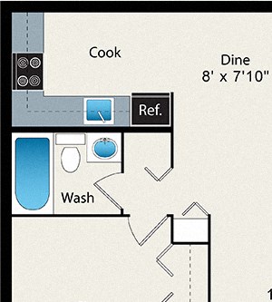 1-Bedroom Medium Floor Plan 1-Bedroom Medium Floor Plan